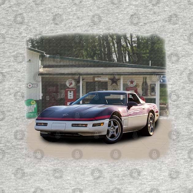 1995 Corvette Pace Car in our filling station series by Permages LLC